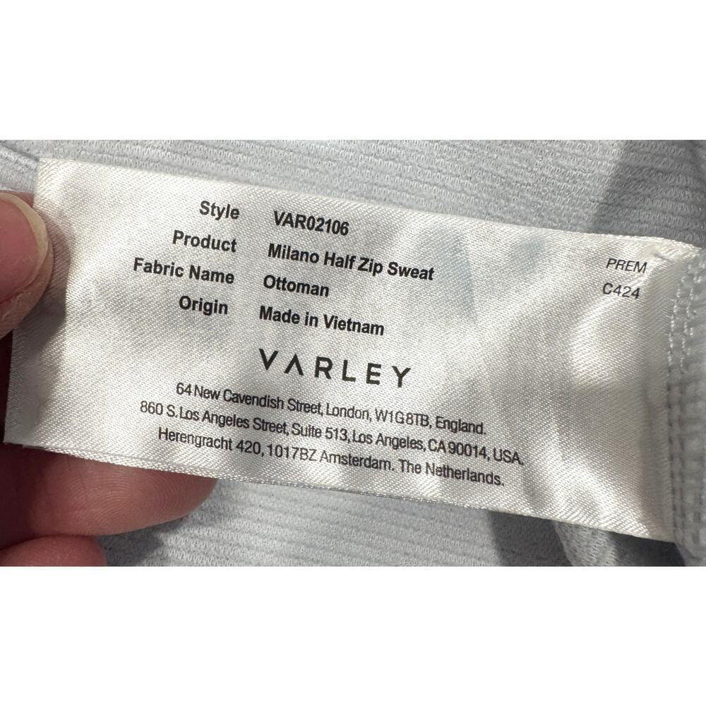 VARLEY Milano Half Zip Sweat Textured Cropped Pullover Sweatshirt Size XS - Picture 6 of 8